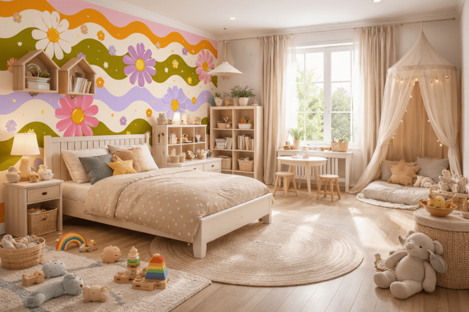 Whimsical Blossom Waves