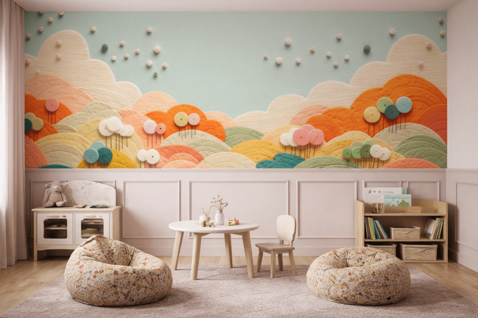 Pastel Rippled Hills