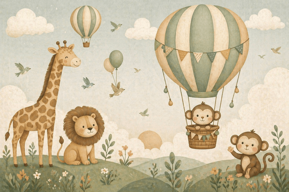 Whimsical Safari Mural