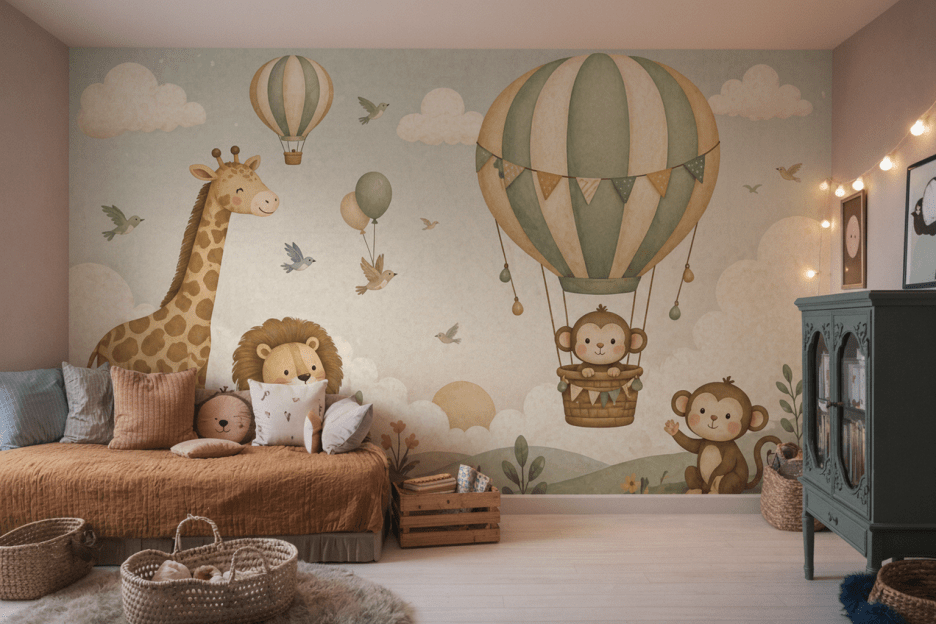 Whimsical Safari Mural
