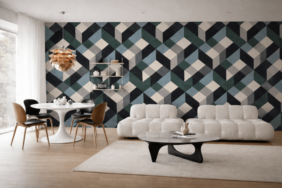 Frosted Geometric Veil