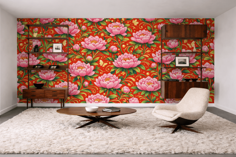 Vibrant Lotus Tapestry