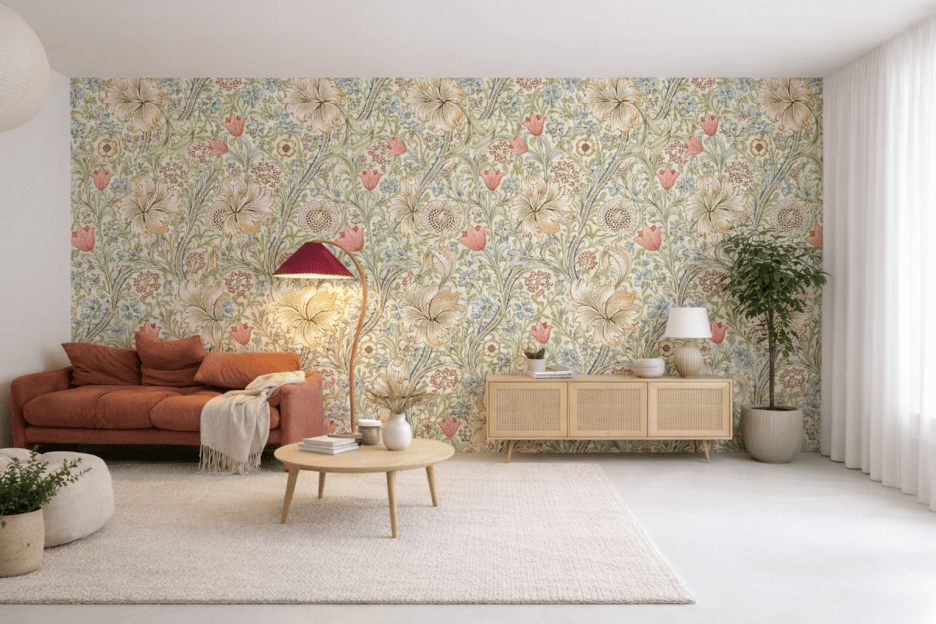 Floral Lattice Tapestry