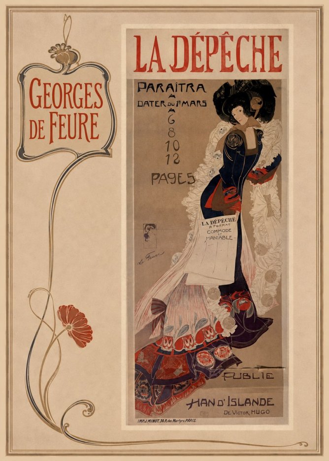 Georges de Feure La Dépêche I No2 - Affiche