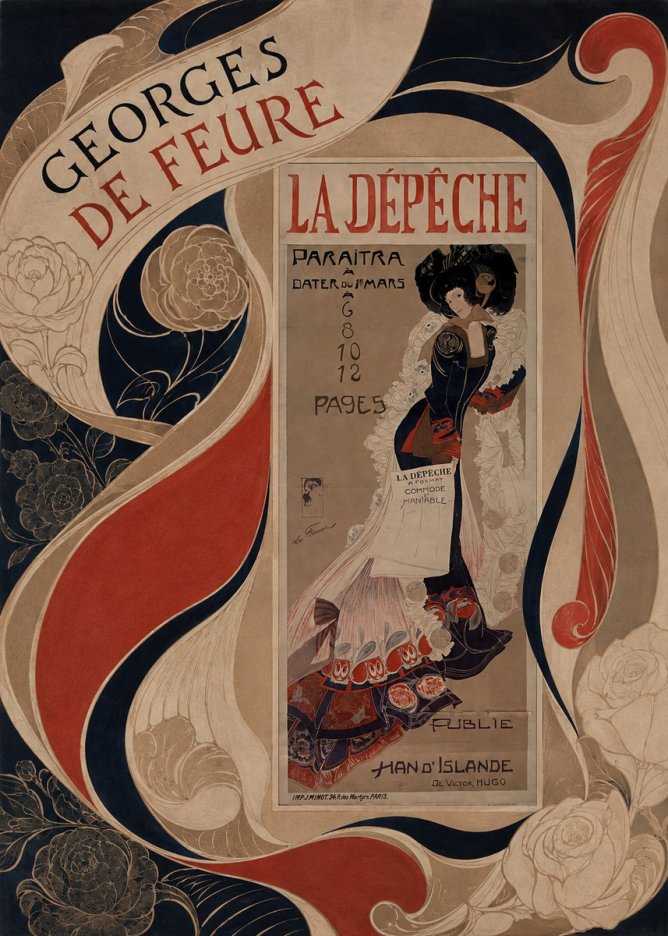 Georges de Feure La Dépêche I No5 - Affiche
