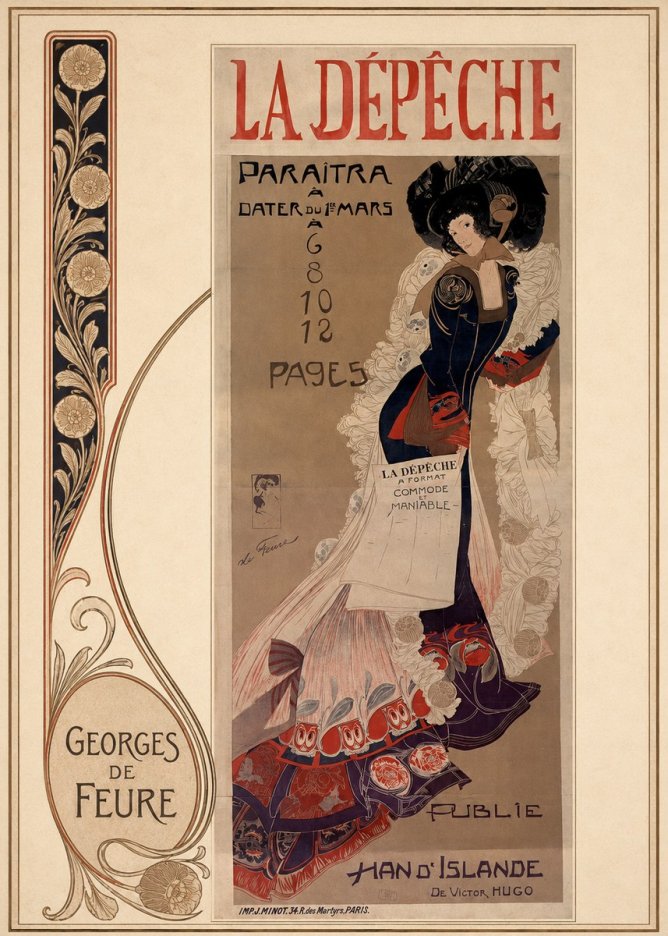 Georges de Feure La Dépêche I No6 - Affiche