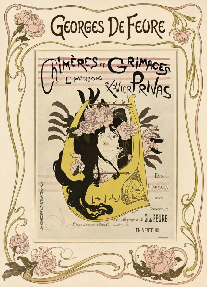 Georges de Feure Chimères Et Grimaces No1 - Affiche