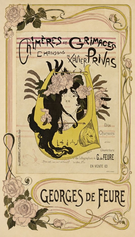 Georges de Feure Chimères Et Grimaces No2 - Affiche