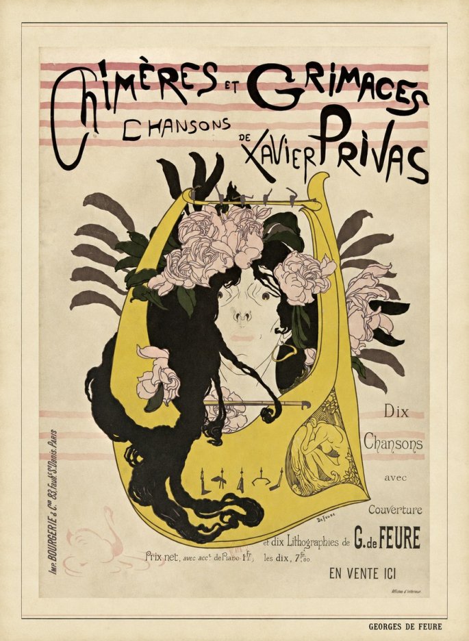 Georges de Feure Chimères Et Grimaces No5 - Affiche