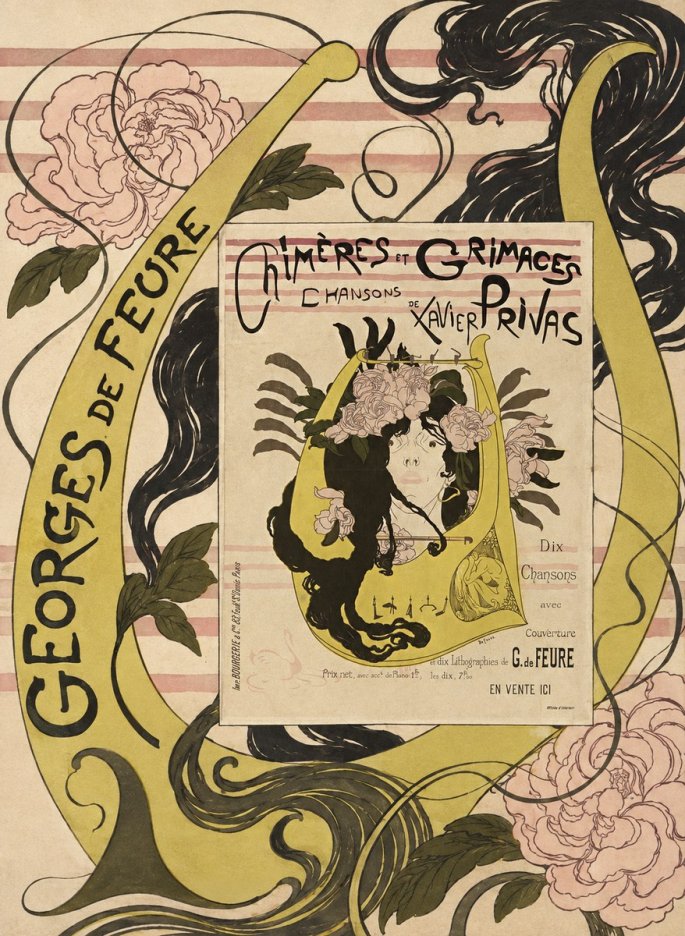 Georges de Feure Chimères Et Grimaces No6 - Affiche