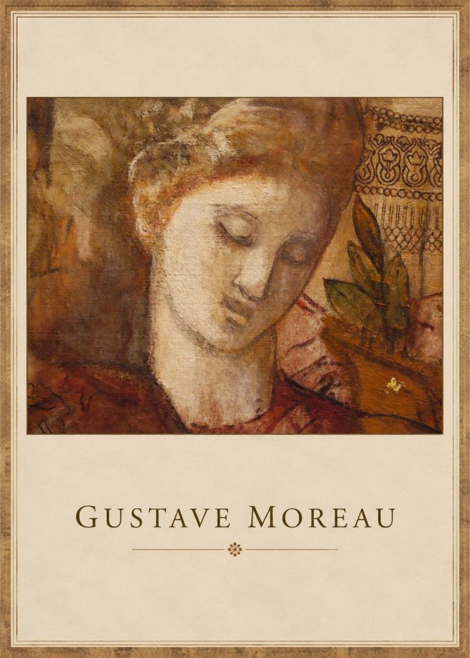 Gustave Moreau Female Head Study No1 - Affiche