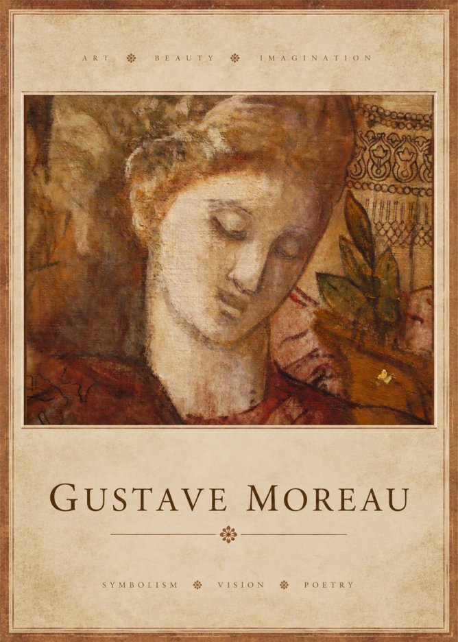 Gustave Moreau Female Head Study No2 - Affiche