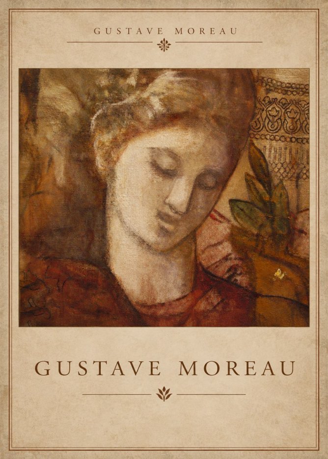 Gustave Moreau Female Head Study No4 - Affiche