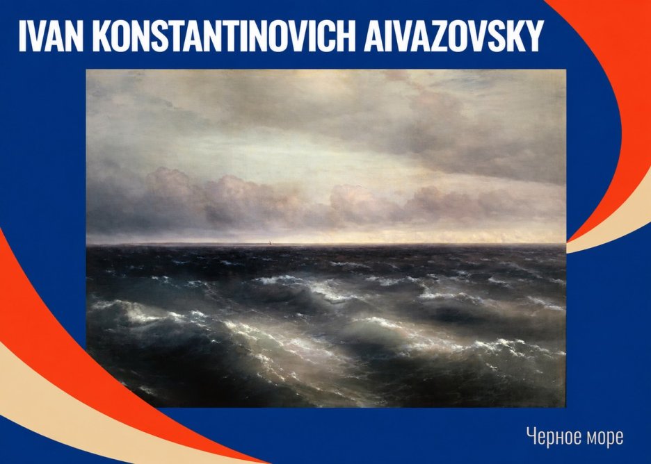 Ivan Konstantinovich Aivazovsky Черное Море No6 - Affiche