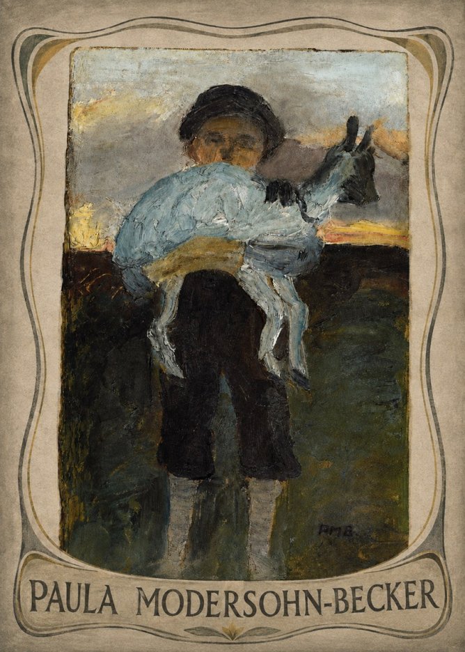 Paula Modersohn-Becker Boy with Goat No3 - Affiche
