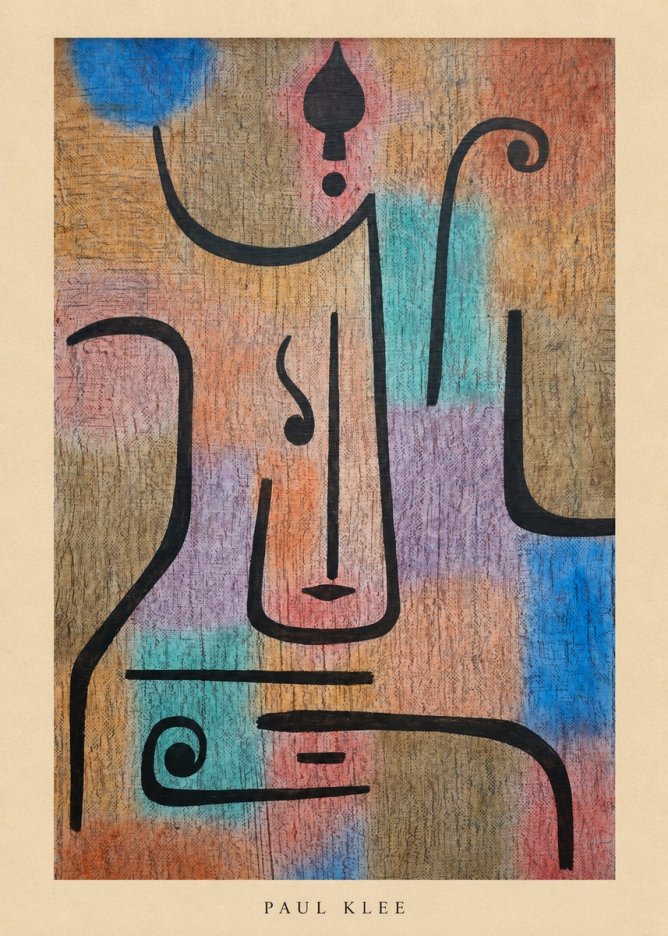 Paul Klee Mask of the Heart No5 - Affiche