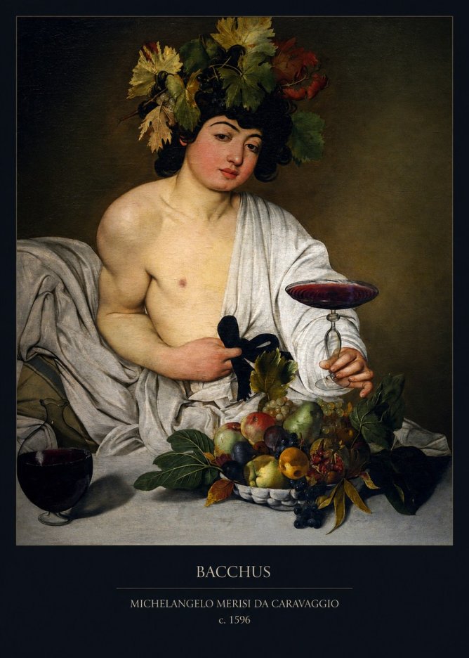 Michelangelo Merisi da Caravaggio Bacchus I No6 - Affiche