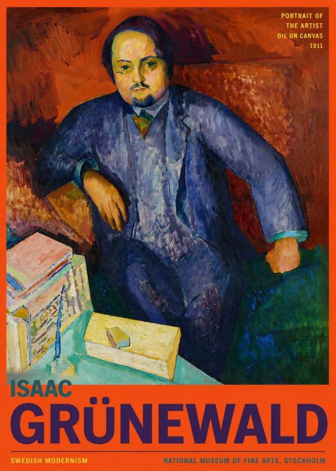 Isaac Grünewald Portrait of the Artist No2 - Affiche