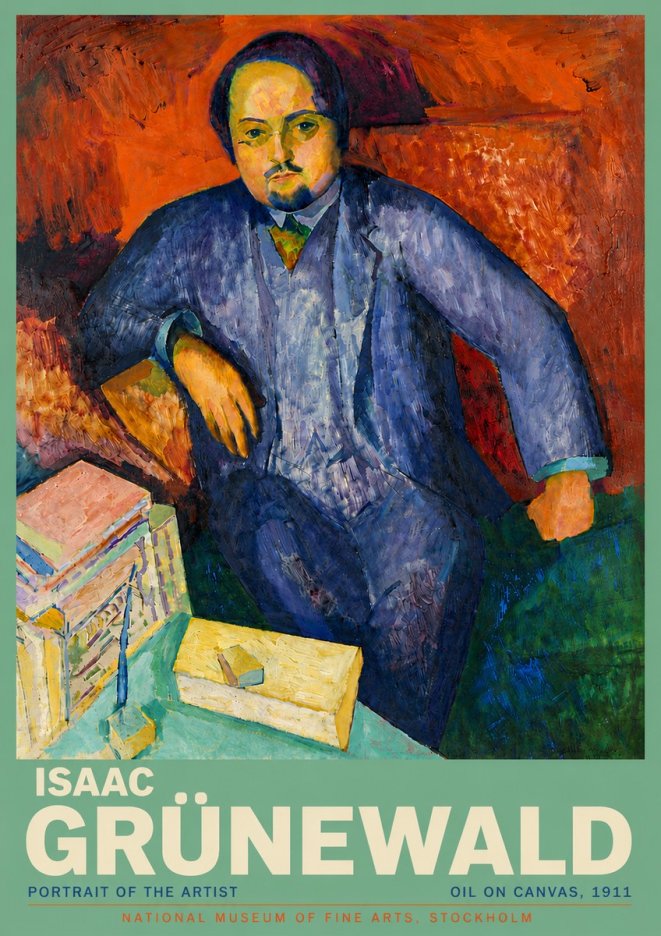 Isaac Grünewald Portrait of the Artist No5 - Affiche