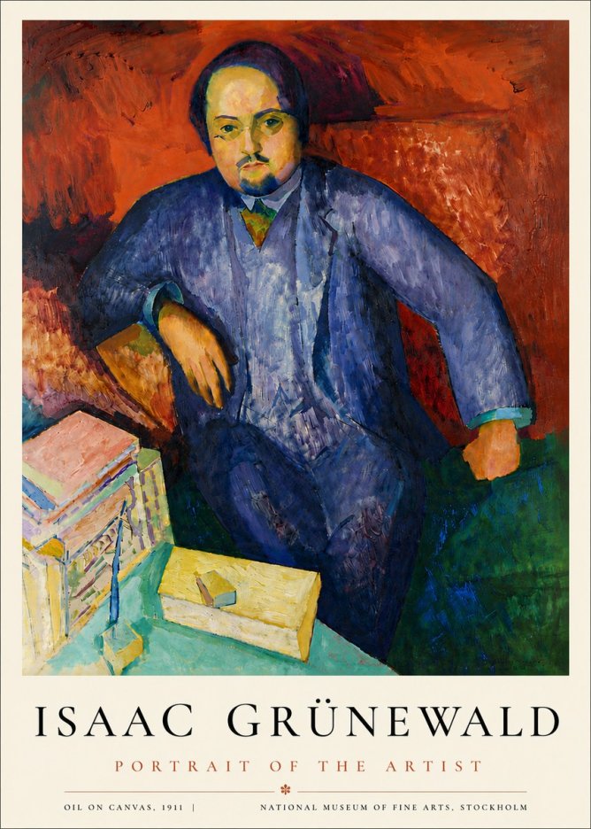 Isaac Grünewald Portrait of the Artist No6 - Affiche