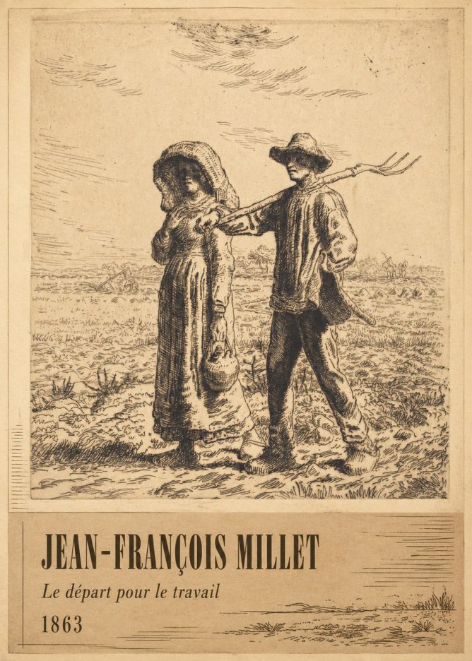 Jean-François Millet Le Départ Pour Le Travail I No2 - Affiche