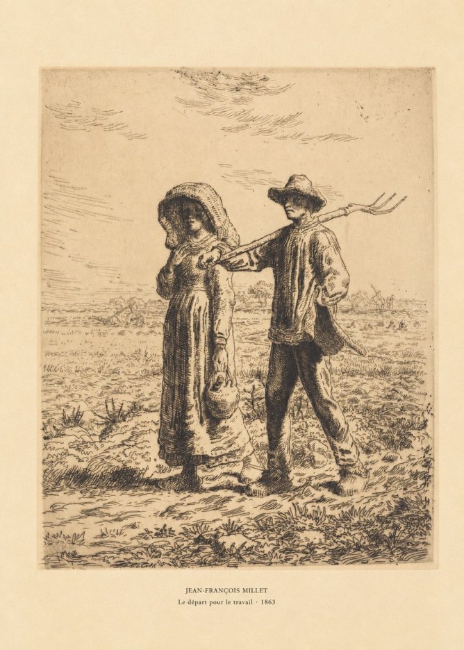 Jean-François Millet Le Départ Pour Le Travail I No6 - Affiche