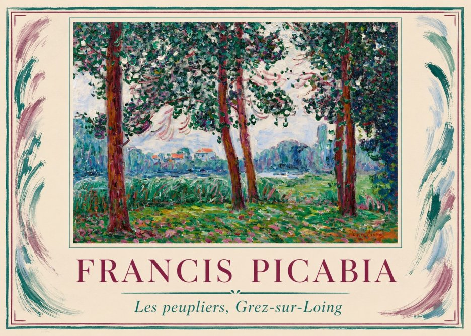Francis Picabia Les Peupliers, Grez-sur-loing No6 - Affiche
