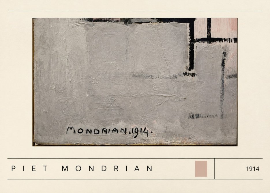 Piet Mondrian Composition 1914 No3 - Affiche