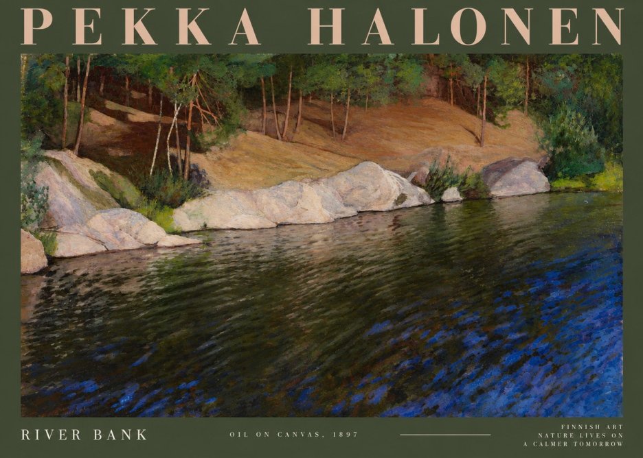 Pekka Halonen River Bank No4 - Affiche