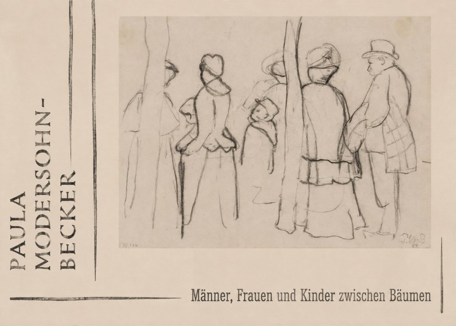 Paula Modersohn-Becker Männer, Frauen Und Kinder Zwischen Bäumen No2 - Affiche