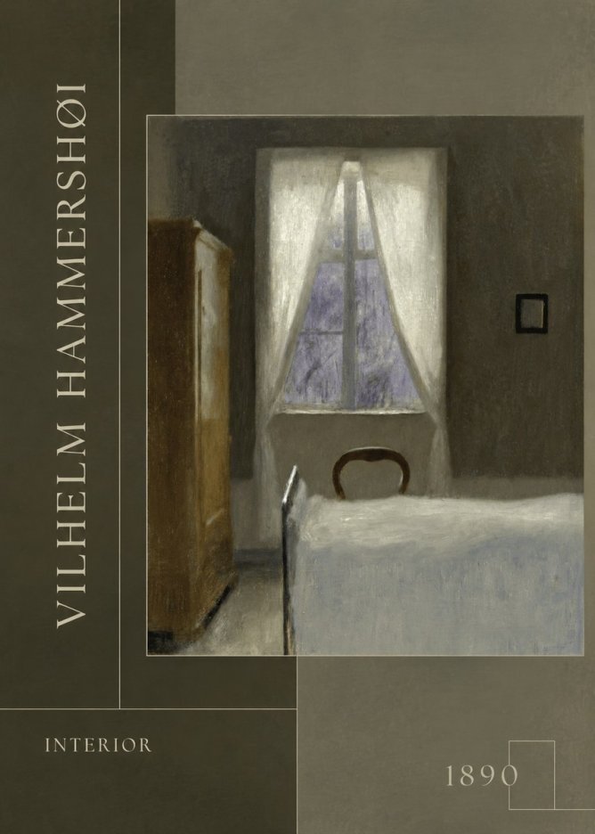 Vilhelm Hammershøi Interior I No2 - Affiche