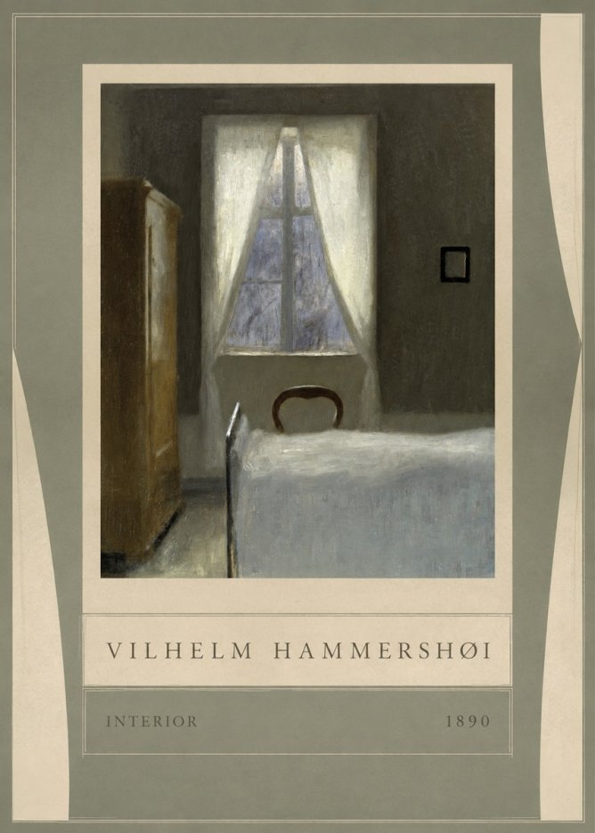 Vilhelm Hammershøi Interior I No6 - Affiche