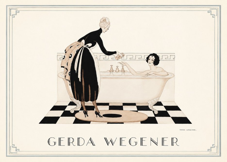 Gerda Wegener Woman in Bathtub No1 - Affiche