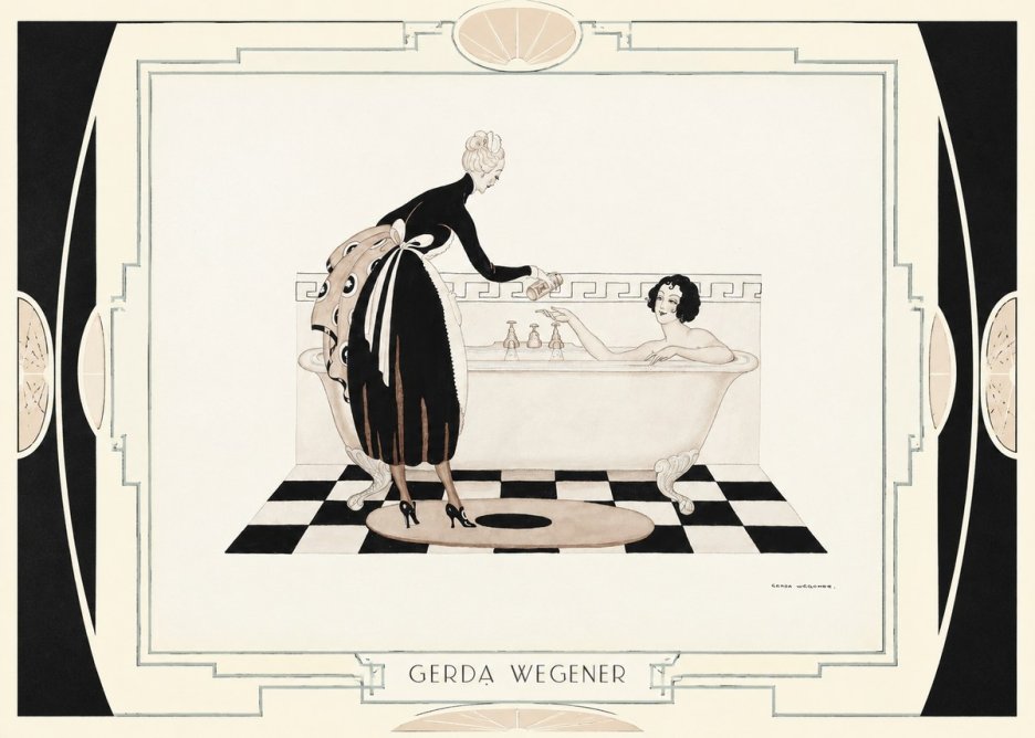Gerda Wegener Woman in Bathtub No4 - Affiche