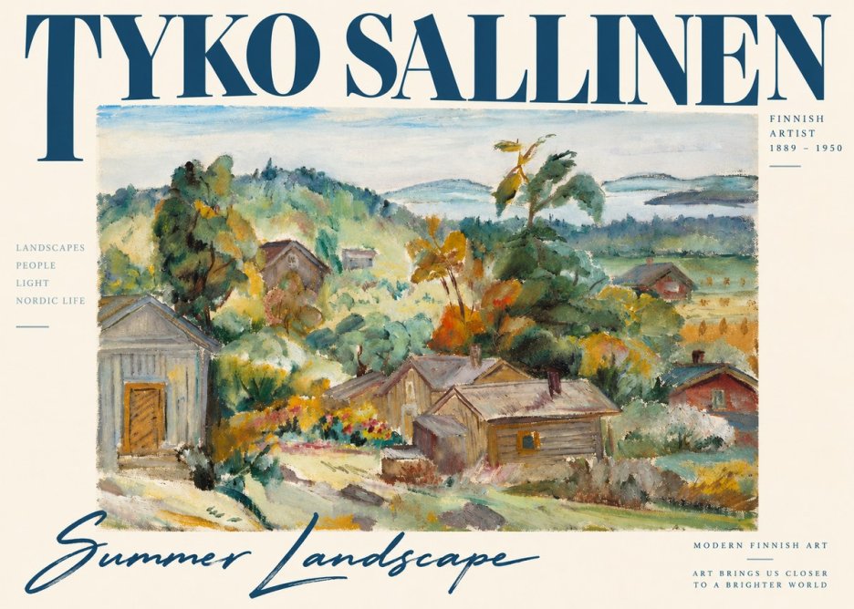Tyko Sallinen Summer Landscape No3 - Affiche