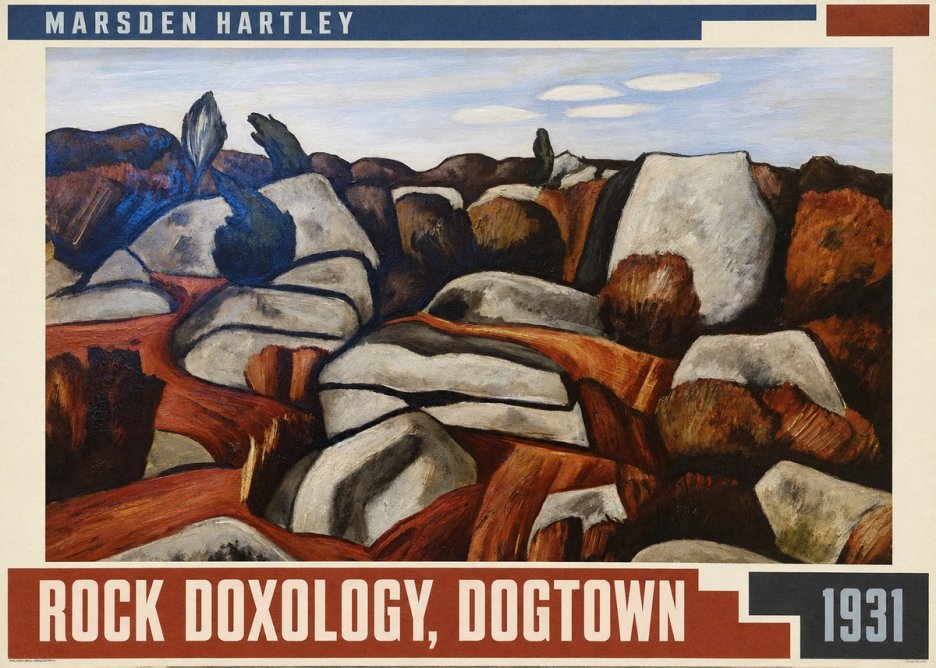 Marsden Hartley Rock Doxology, Dogtown No5 - Affiche