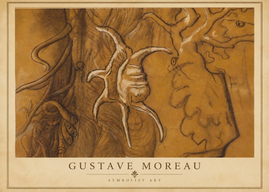 Gustave Moreau Mystical Shell Study No4 - Affiche