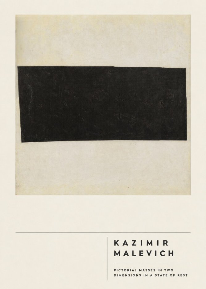Kazimir Malevich Pictorial Masses in Two Dimensions in a State of Rest No2 - Affiche