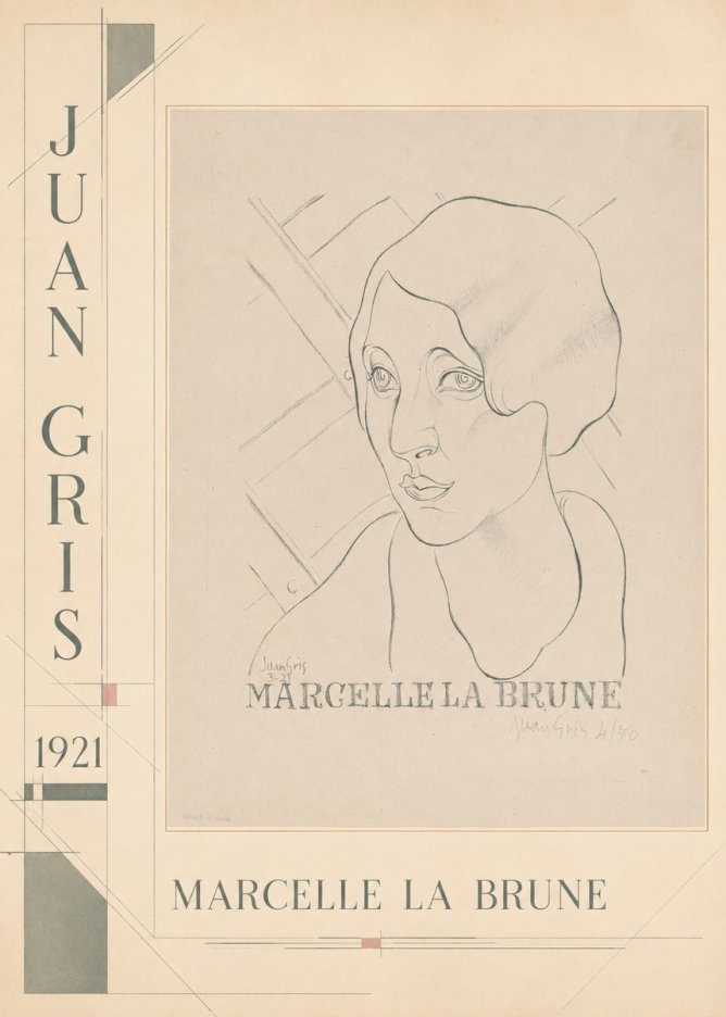 Juan Gris Marcelle La Brune I No3 - Affiche