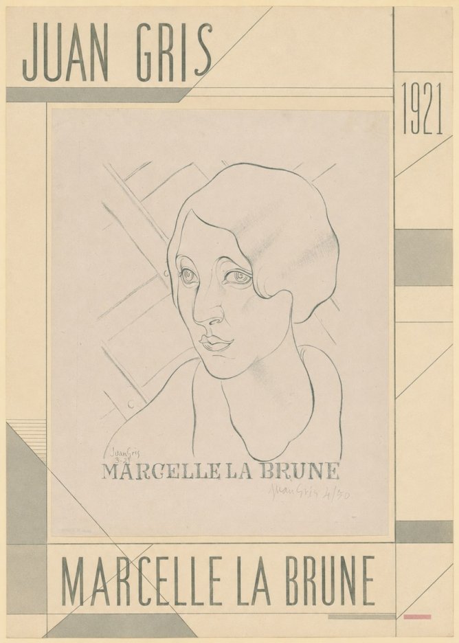 Juan Gris Marcelle La Brune I No5 - Affiche