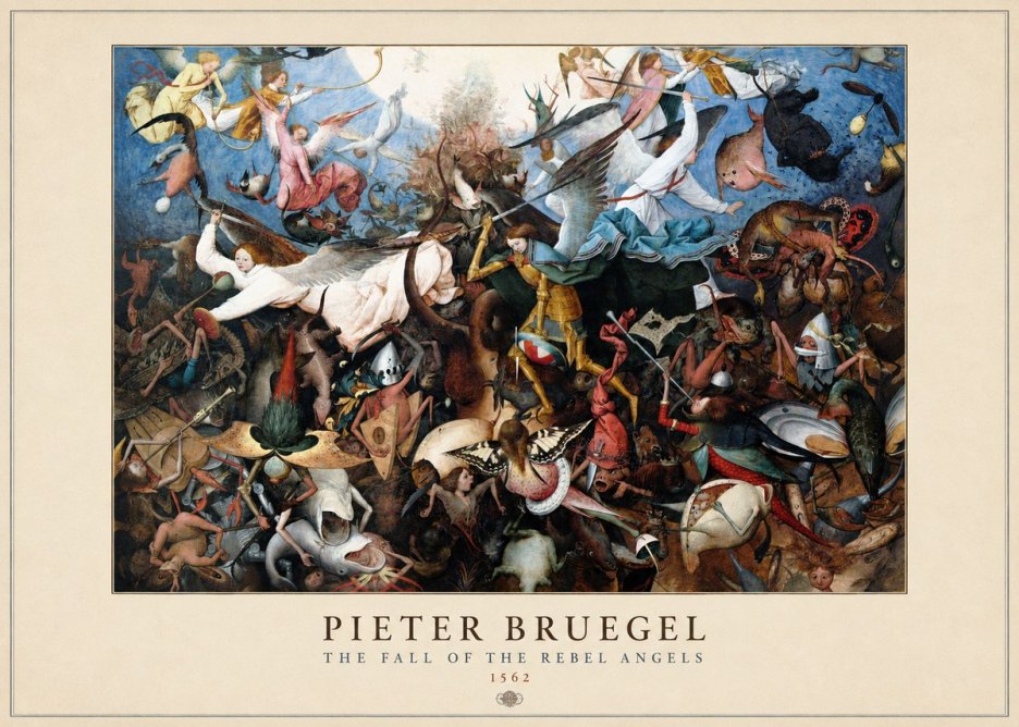 Pieter Bruegel The Fall of the Rebel Angels I No3 - Affiche
