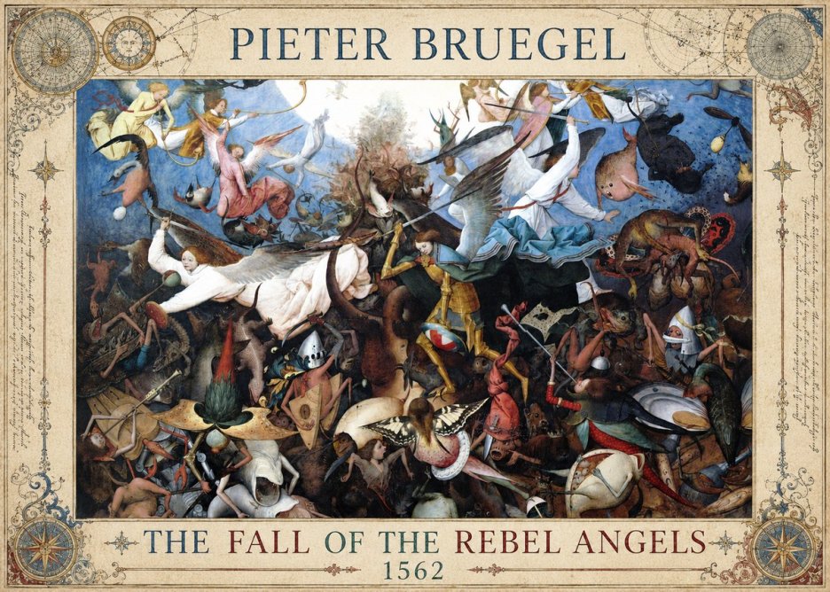 Pieter Bruegel The Fall of the Rebel Angels I No5 - Affiche
