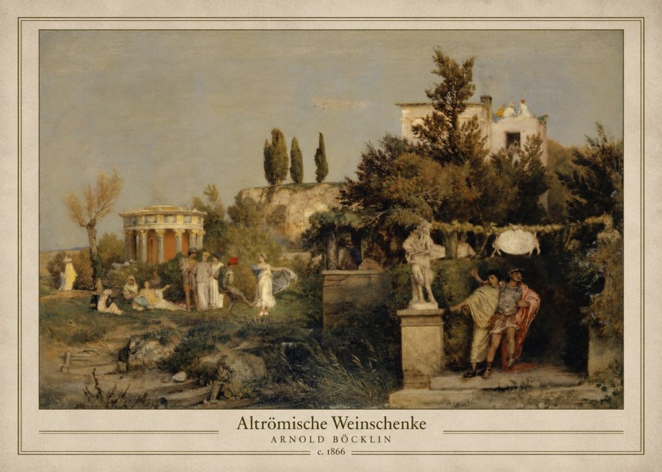 Arnold Böcklin Altrömische Weinschenke No1 - Affiche