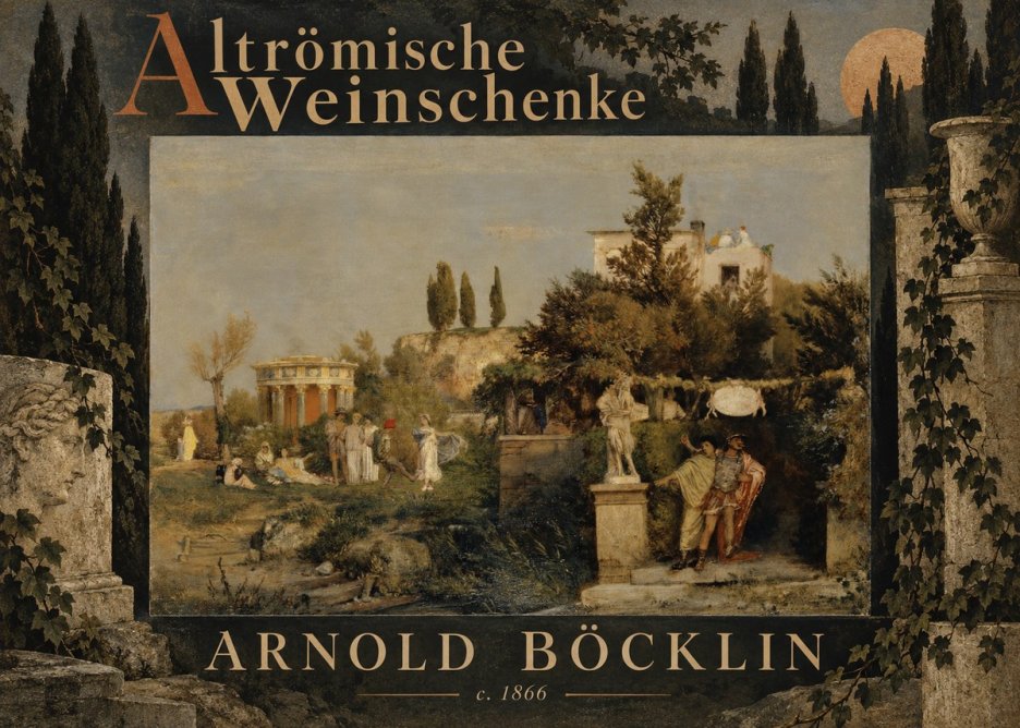 Arnold Böcklin Altrömische Weinschenke No6 - Affiche