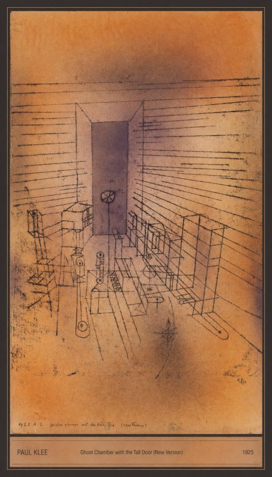 Paul Klee Ghost Chamber with the Tall Door (New Version) No5 - Affiche