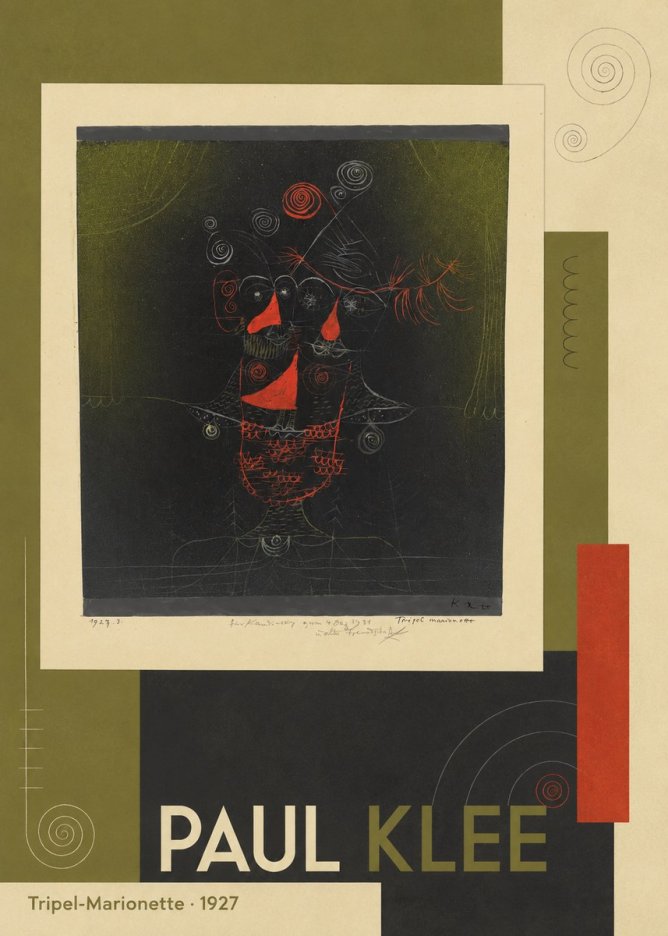 Paul Klee Tripel-marionette No5 - Affiche