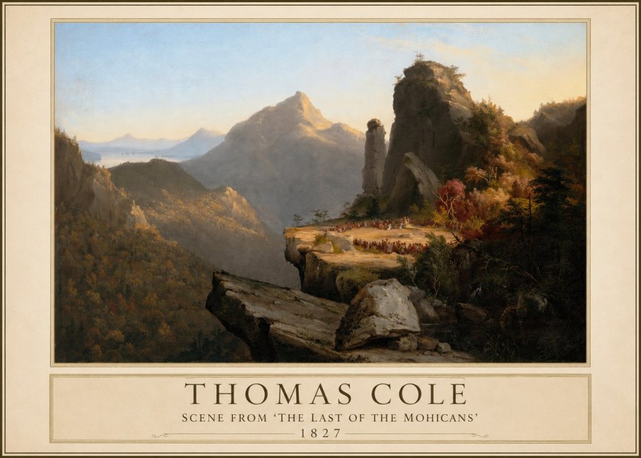 Thomas Cole Scene from 'the Last of the Mohicans' No1 - Affiche