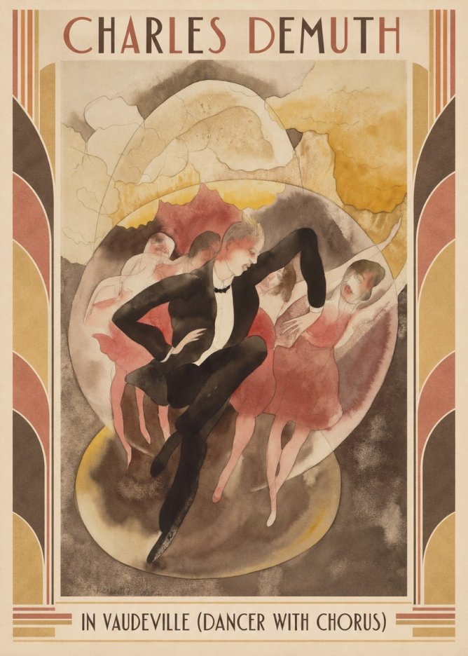 Charles Demuth In Vaudeville (Dancer with Chorus) No1 - Affiche