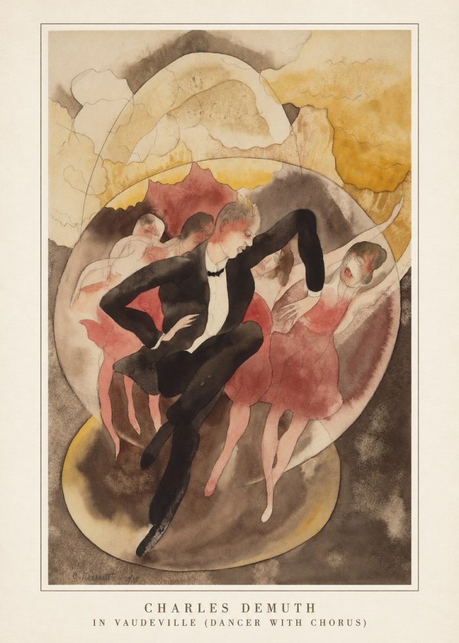 Charles Demuth In Vaudeville (Dancer with Chorus) No4 - Affiche