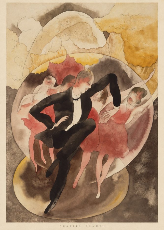 Charles Demuth In Vaudeville (Dancer with Chorus) No5 - Affiche
